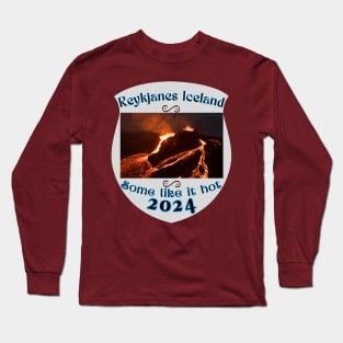 Lava Field REYKJANES ICELAND VOLCANO ERUPTION 2023 2024 ISLAND Long Sleeve T-Shirt